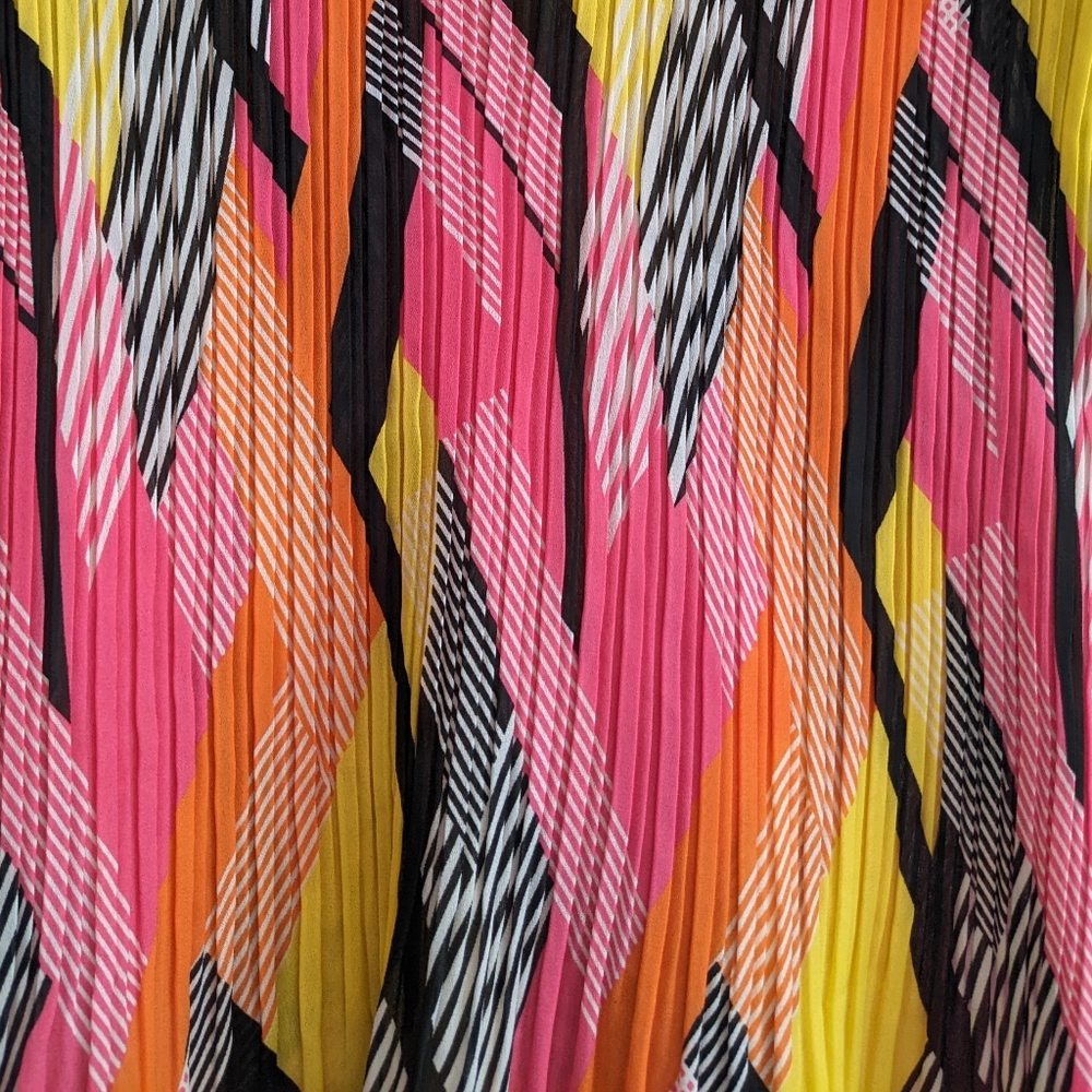 2000's pleated abstract blouse - Picture 3 of 6